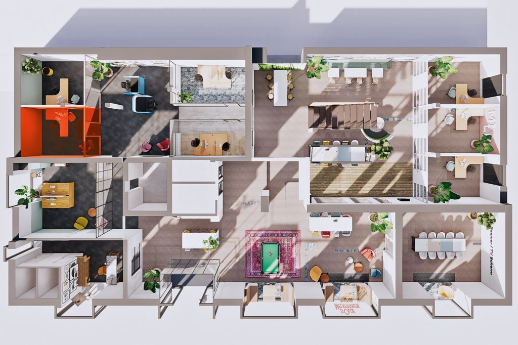 Terwolde d'Olde Melkfabriek Kantoor 2 Werkplek Kantoor Flexplek Huren Kantoorruimte Plattegrond