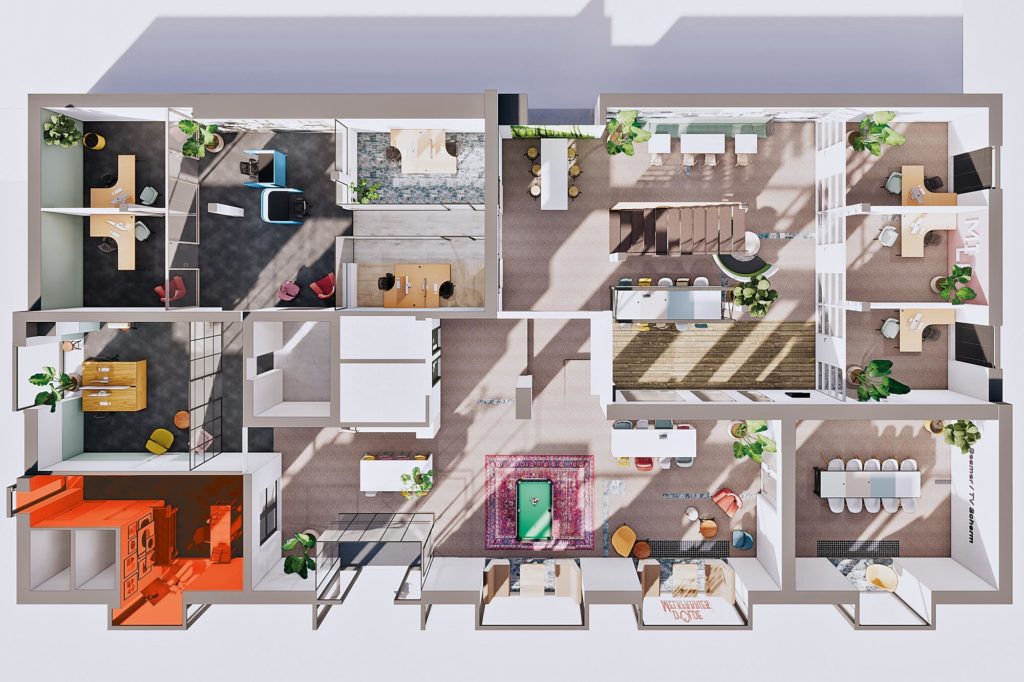 Terwolde d'Olde Melkfabriek Kantoor 9 Atelier Werkplek Kantoor Flexplek Huren Kantoorruimte Plattegrond