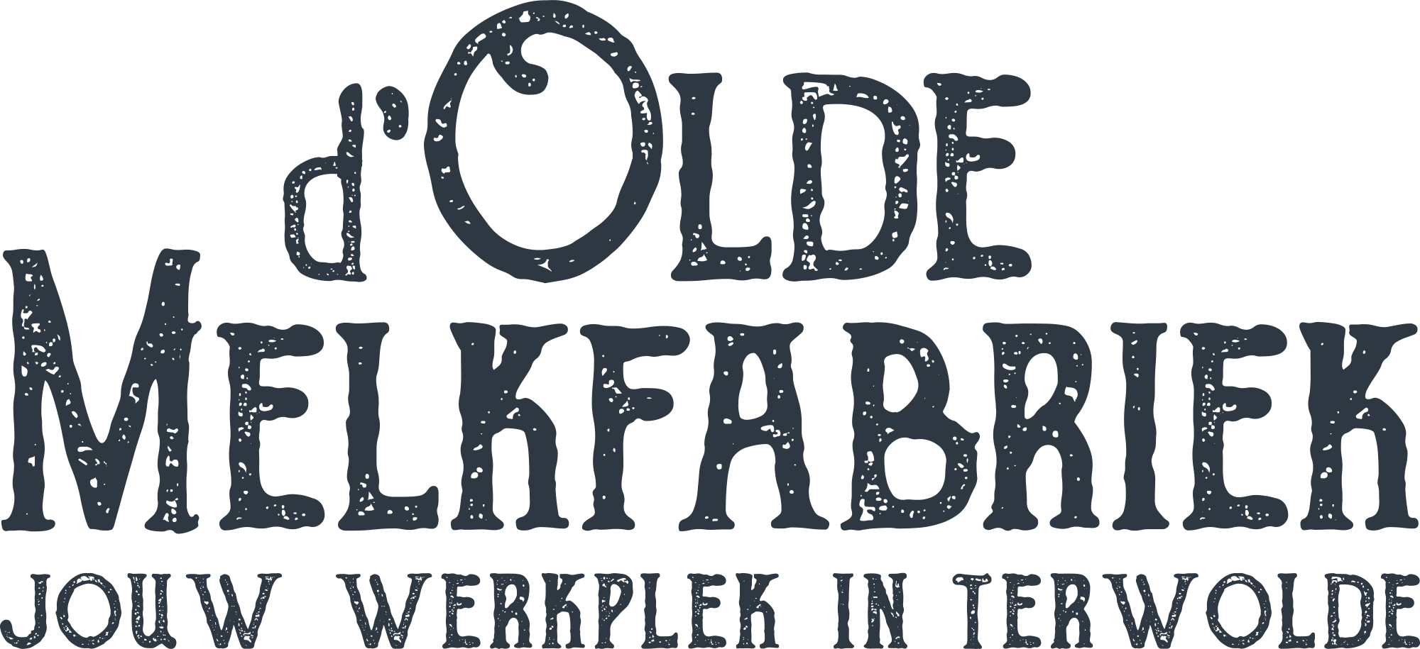 Logo d'Olde Melkfabriek Terwolde Kantoorruimte Flexplek Huren grijs